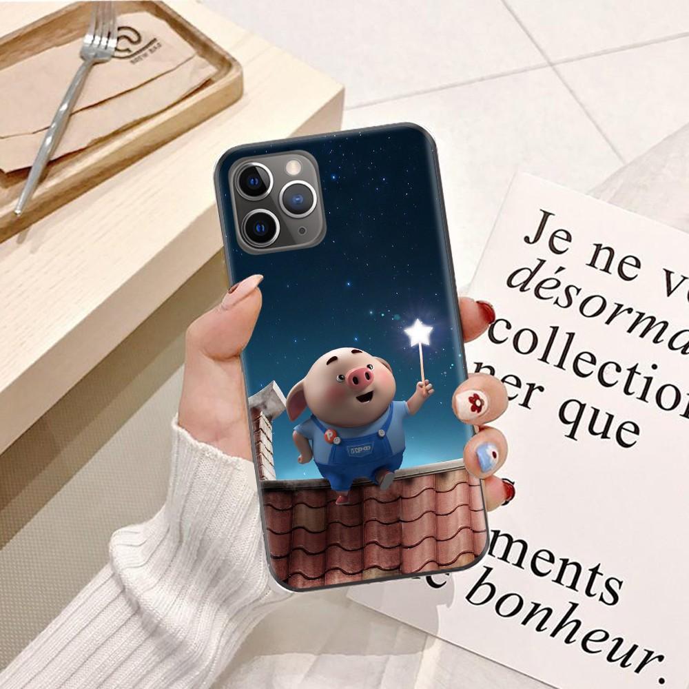 Ốp lưng dành cho iPhone 11 Pro Max Silicon dẻo hình Heo Con Dễ Thương