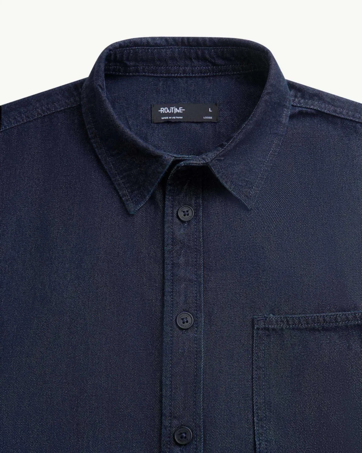 Áo sơ mi denim nam ROUTINE form Loose 10F24DSH002 | LASTORE MENSWEAR