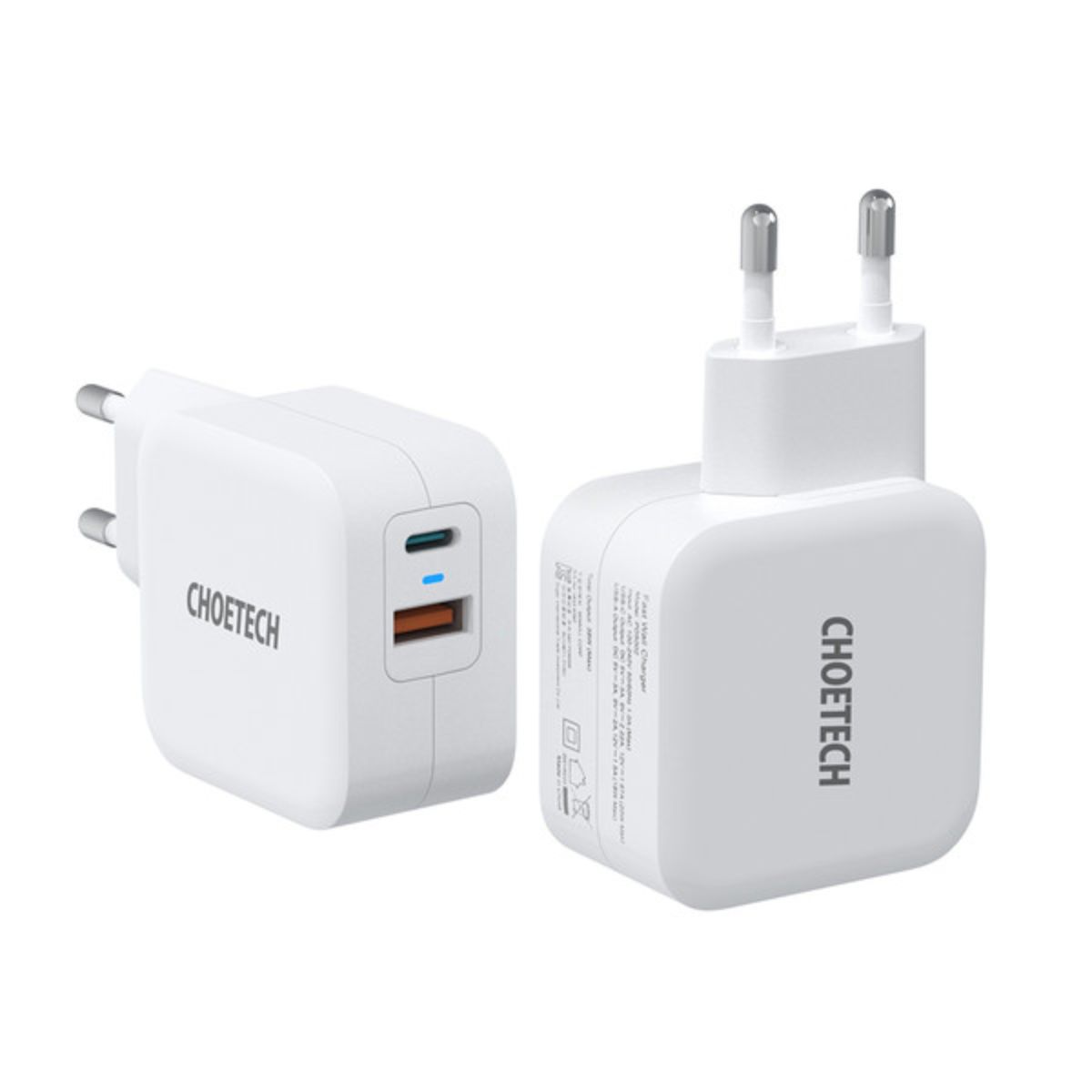 Củ sạc nhanh 38w 2 cổng Choetech PD5002- Hàng chính hãng