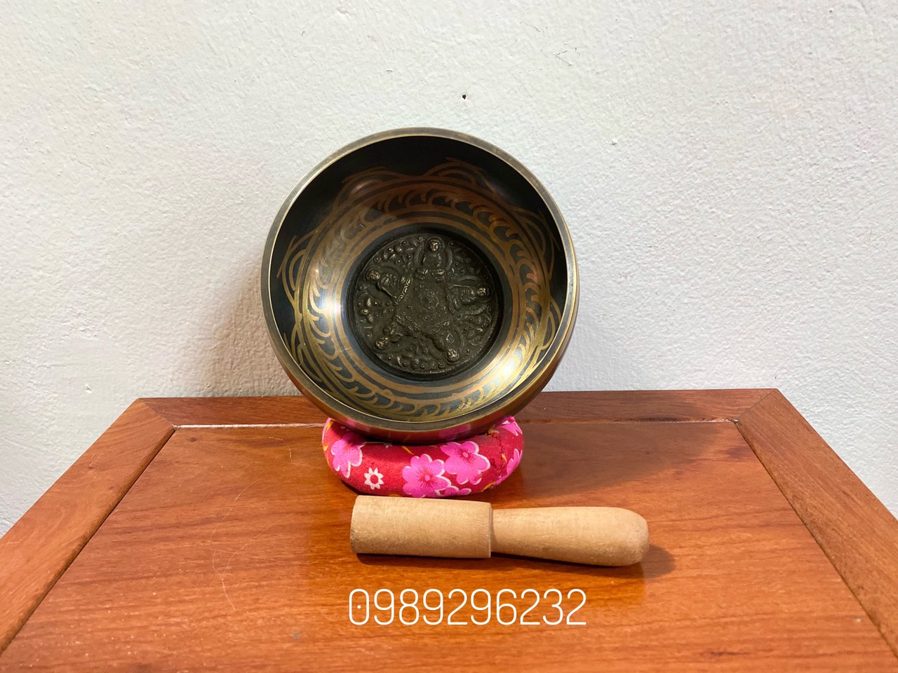 Chuông Bát hát Tây Tạng - chuông xoay thiền, tập yoga size 15.5cm