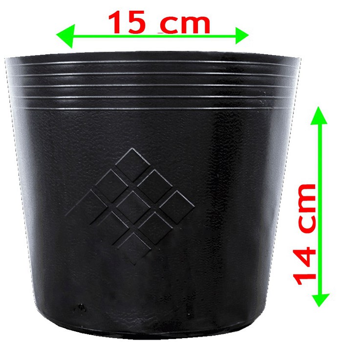 500 Chậu nhựa C6 trồng cây và ươm cây giống miệng.cao 15x14 cm -077100