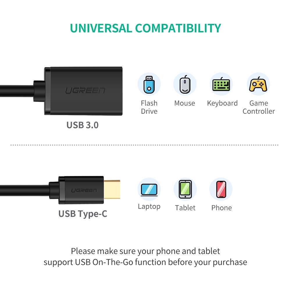 Cáp OTG USB Type C to USB 3.0 Ugreen 30701 - Hàng chính hãng