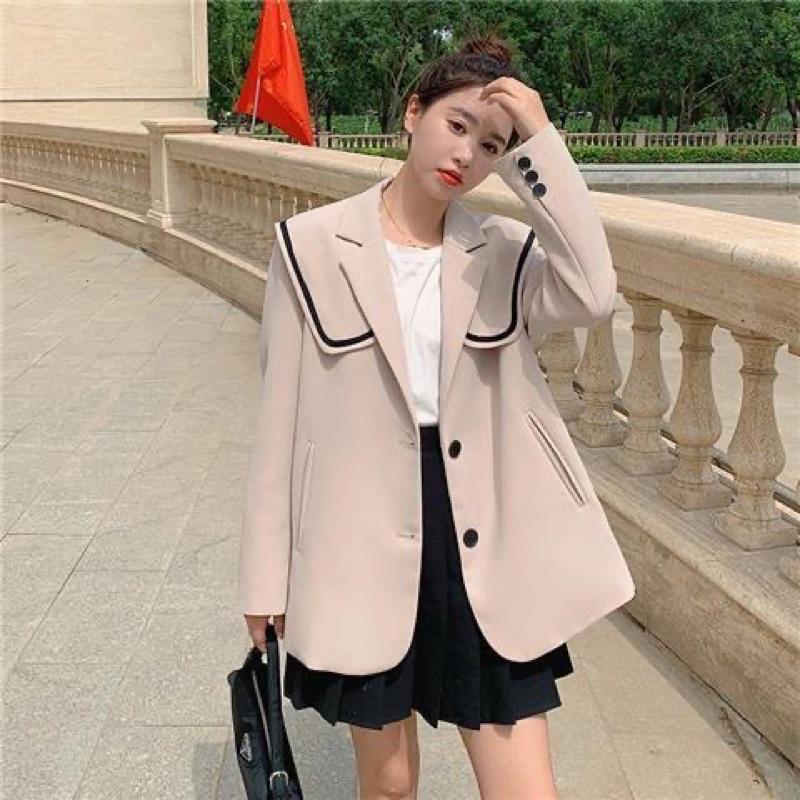 Áo Khoác Blazer Nữ Dáng Xuông Phong Cách Hàn Quốc Mã RB03