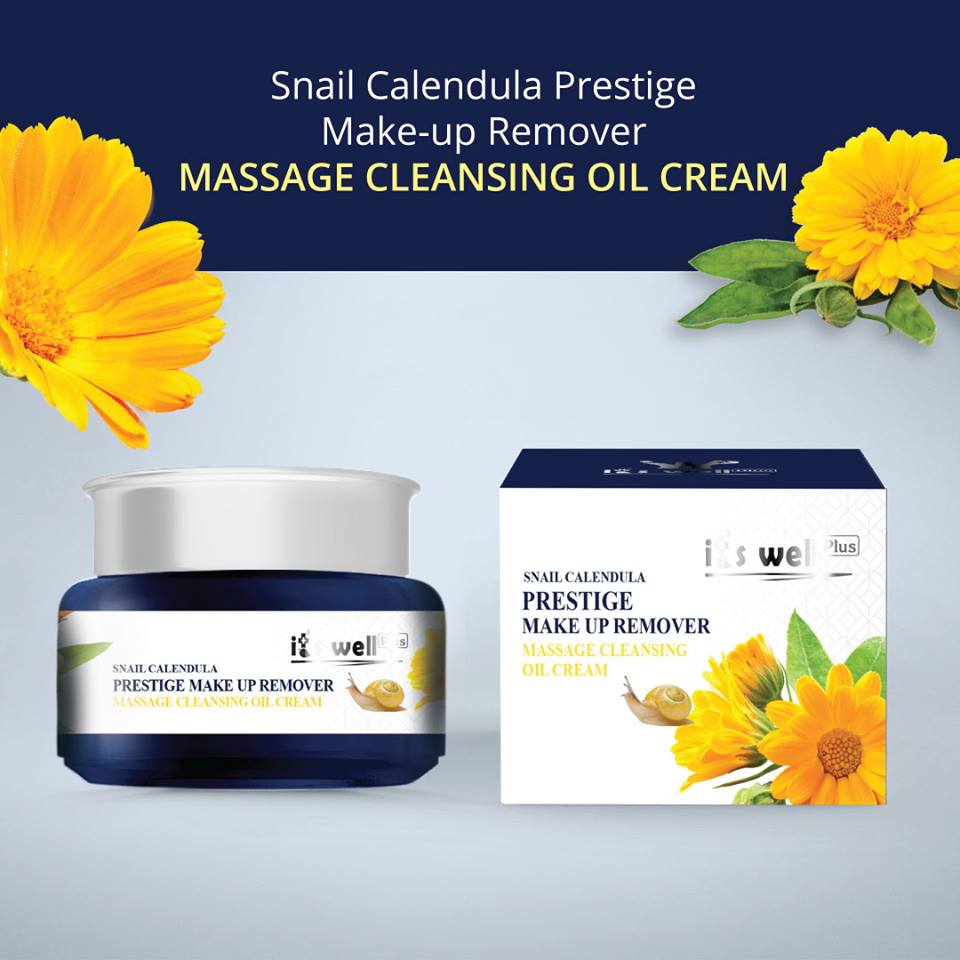 Kem Tẩy Trang Mát Xa Dưỡng Sáng Da It's Well Plus Snail Calendula Prestige Make Up Remover Cleansing Oil Cream CPOC (100ml)