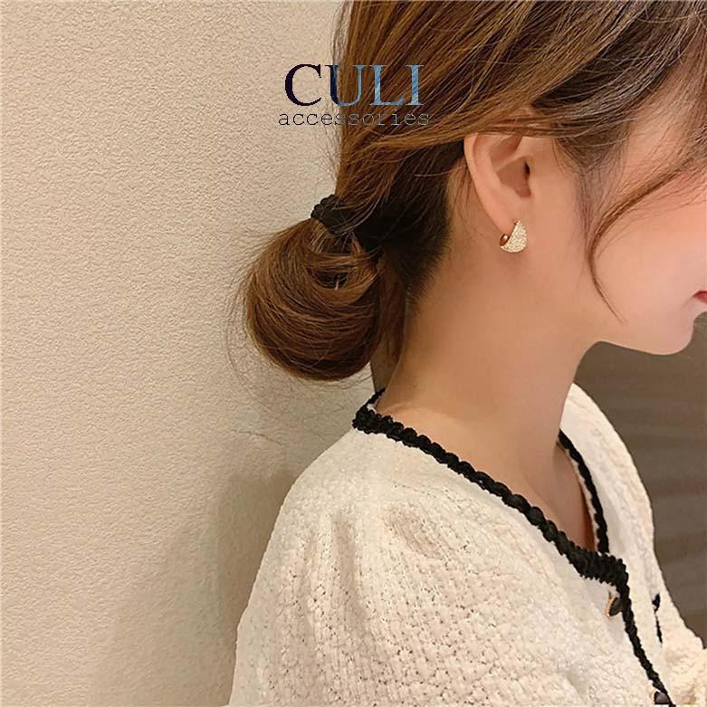 Khuyên tai bạc nữ S925, hình giọt nước đính đá sang trọng HT684 - Culi accessories