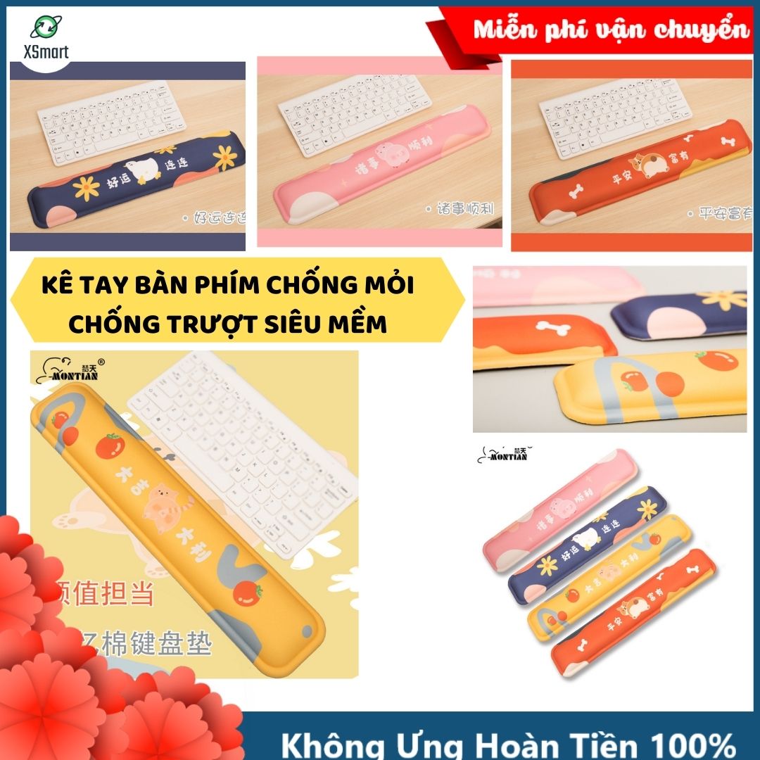 Kê Tay Bàn Phím Máy Tính Cao Xu Non 3D Siêu Êm Hình Cute Dễ Thương, Giúp Chống Mỏi Gõ Nhanh Và Thuận Lợi - Hàng Chính Hãng