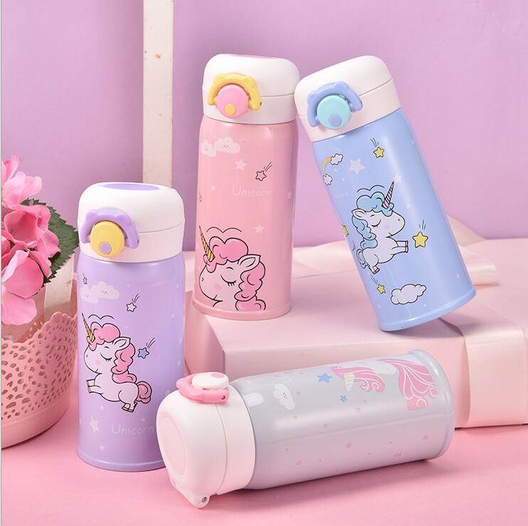 350/500 Ml Trẻ Em Cao Cấp Hoạt Hình Cốc Tập Uống Inox Giữ Nhiệt Tumbler Ly Chân Không Giữ Nhiệt Nước Ấm Chén Trà thermocup