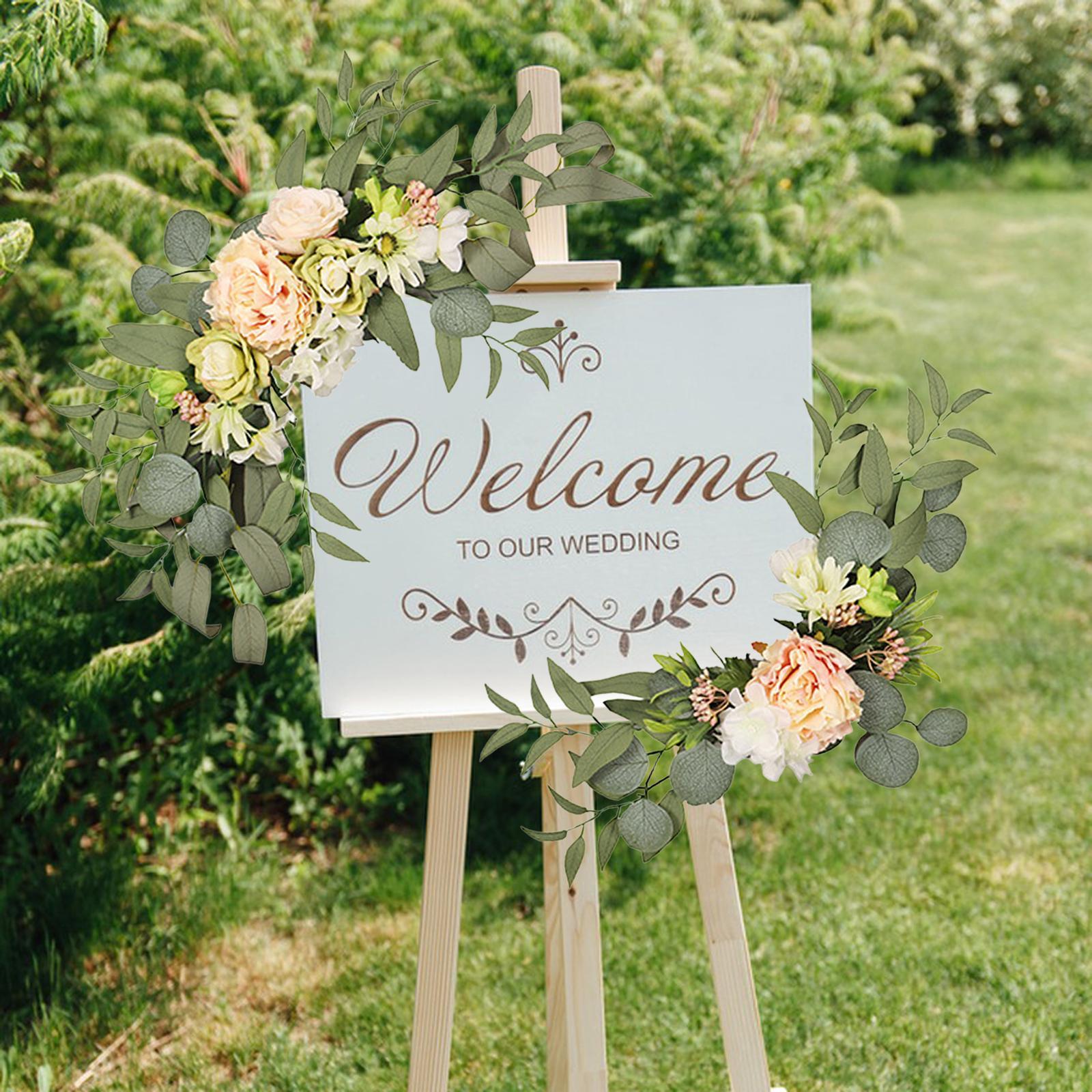 2Pcs Wedding Arch Decorations Flowers Backdrop for Wedding Ceremony
