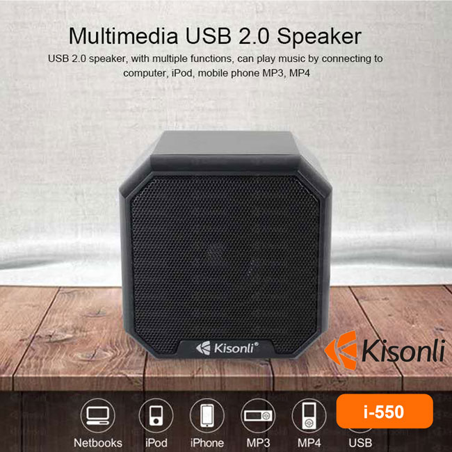 Loa USB 2.0 mini Kisonli i550 JL - Hàng chính hãng(Giao màu ngẫu nhiên)