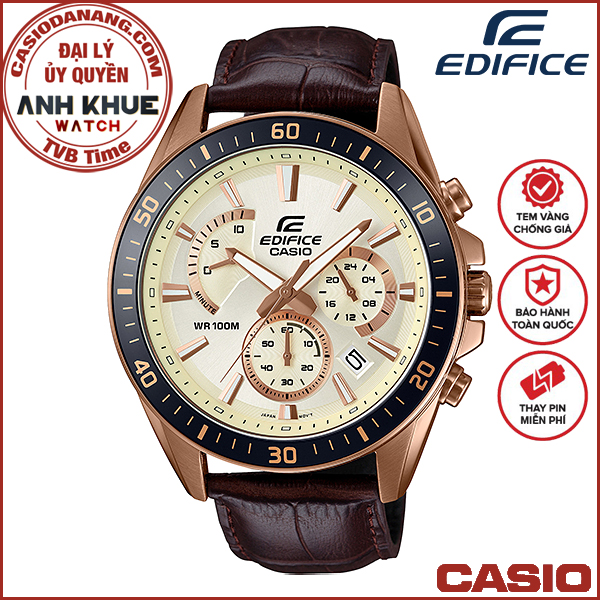 Đồng hồ nam dây da Casio Edifice chính hãng EFR-552GL-7AVUDF