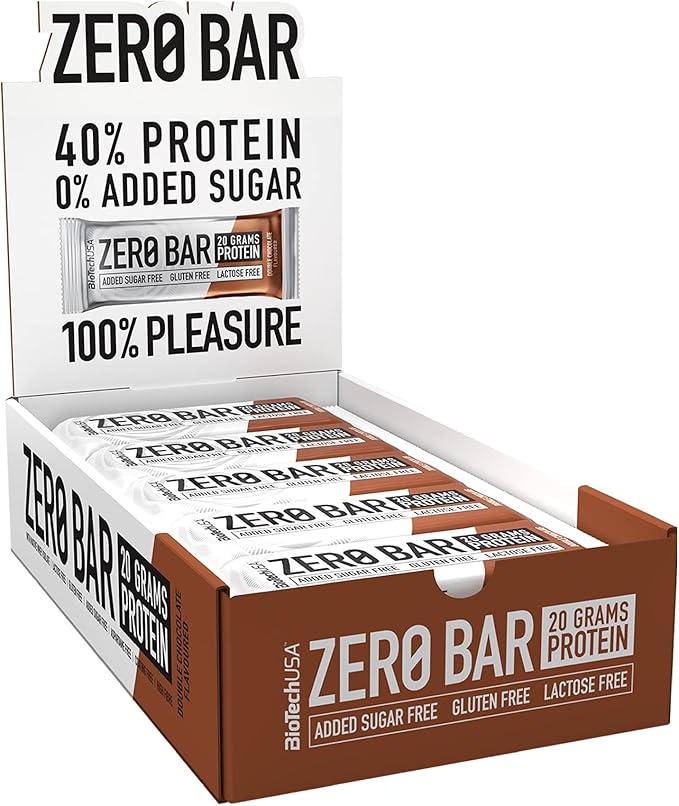 Bánh Protein Biotech USA Zero Bar (50g, 20 bánh), Bánh Bổ Sung Protein giúp Phục Hồi Phát Triển Cơ