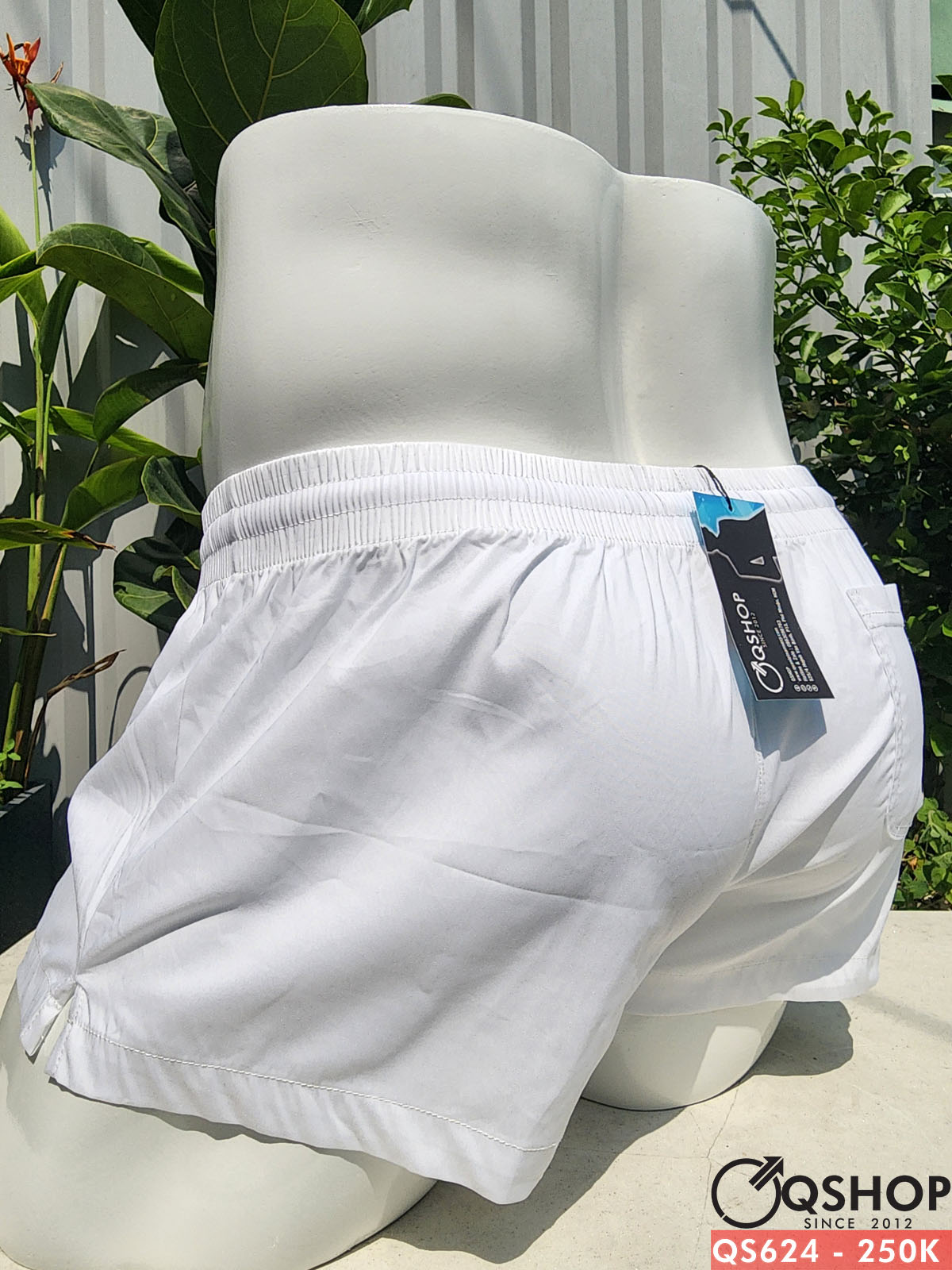 Quần short đi biển form ngắn màu trơn QSHOP QS24