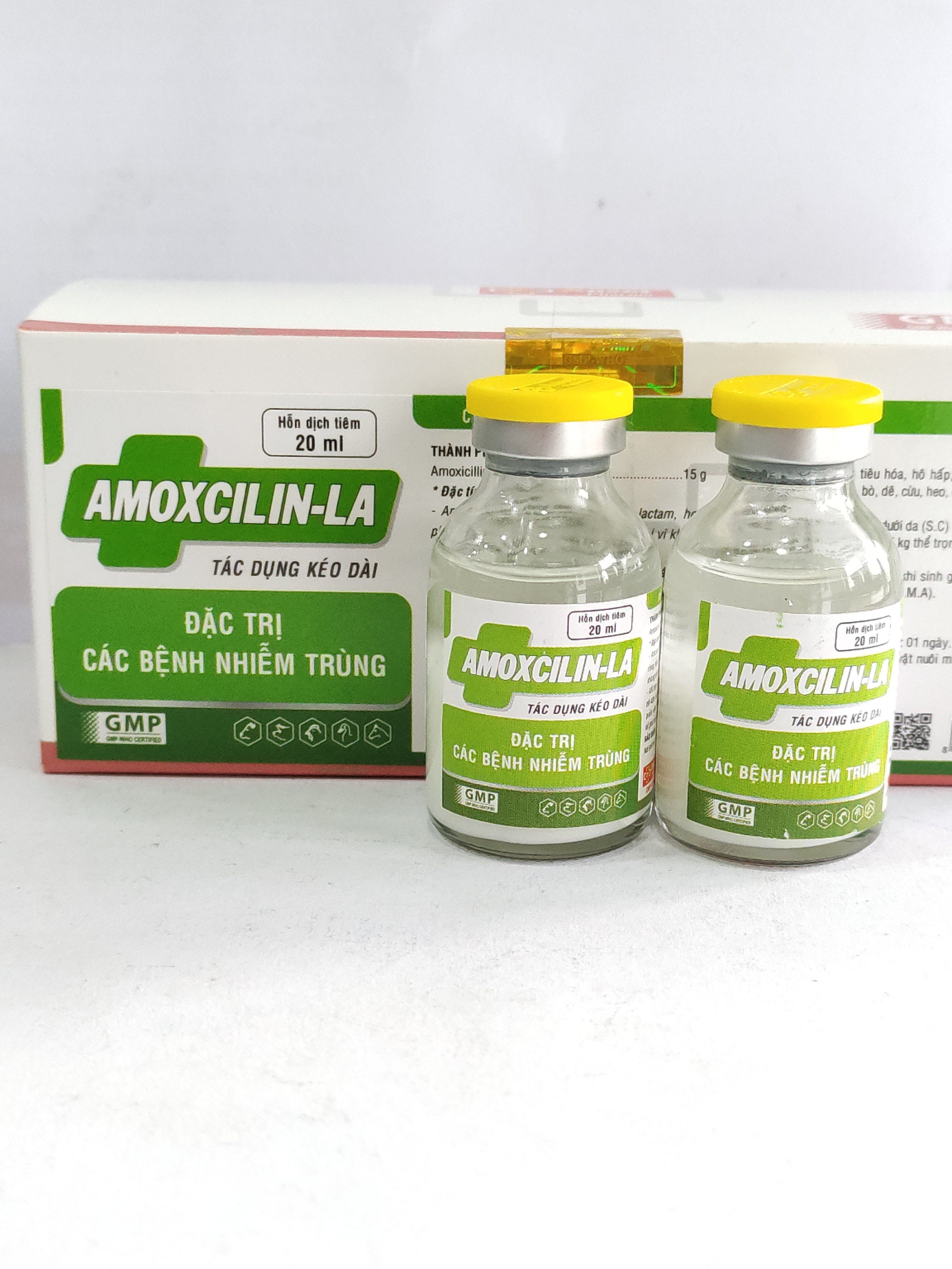 AMOXCILIN LA 20ML hỗn dịch tiêm các bệnh nhiễm trùng