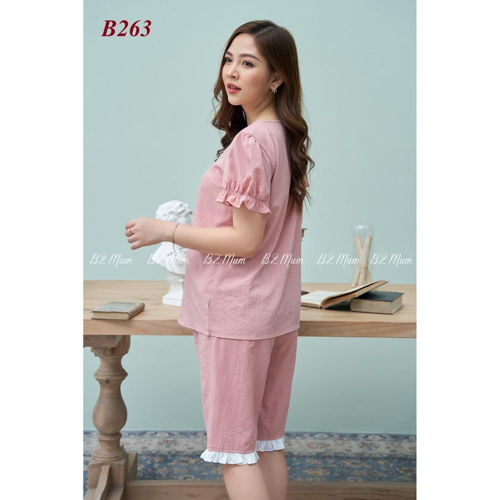 B263 Bộ đũi xước ngố chun ngực trơn