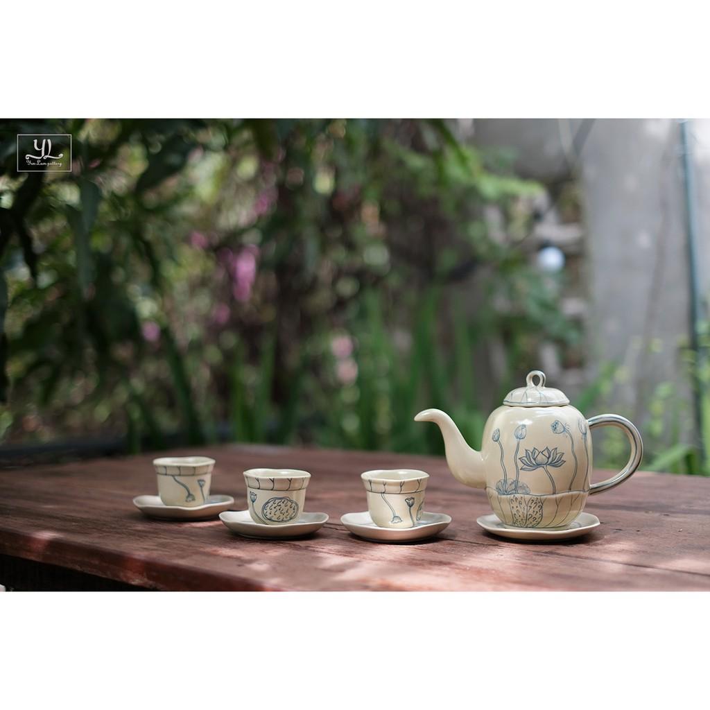 Bộ Trà Gốm "Sen Ở Đầm Trong"