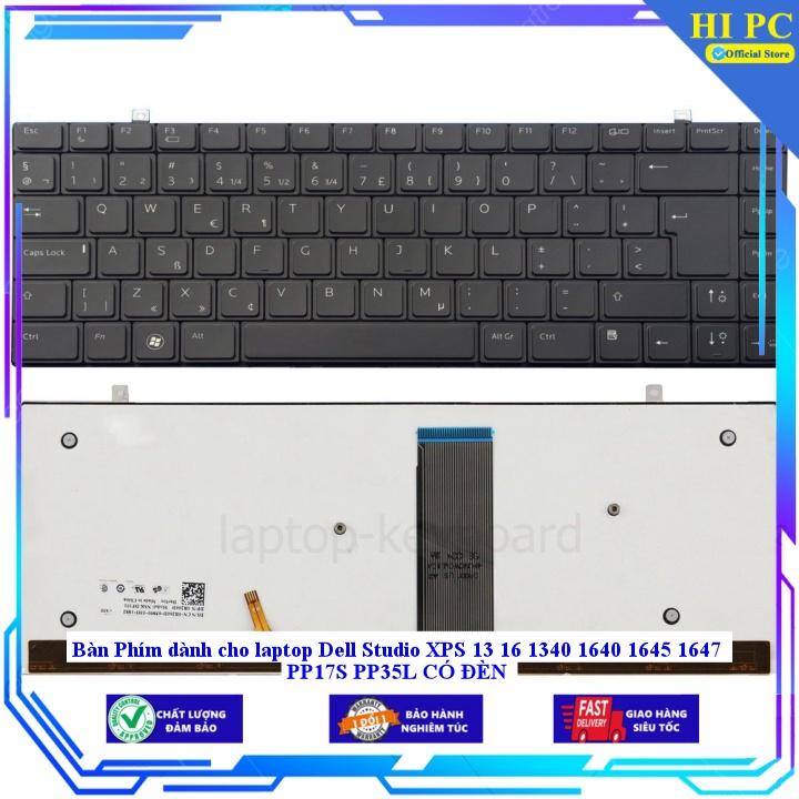 Bàn Phím dành cho laptop Dell Studio XPS 13 16 1340 1640 1645 1647 PP17S PP35L CÓ ĐÈN - Hàng Nhập Khẩu