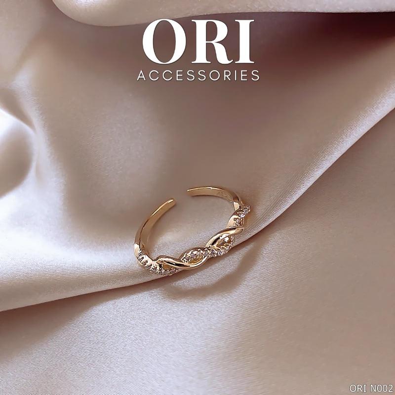 Nhẫn nữ Freesize đính đá Philomela sang trọng tinh tế ORI ACCESSORIES N002