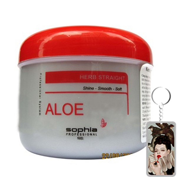 Kem ủ tóc siêu thảo dược Sophia Platinum Aloe Herb Treatment New Hàn Quốc 500ml tặng kèm móc khoá