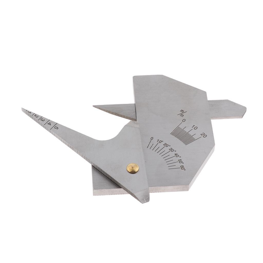 Solid Stainless Steel Welding Gauge Inspection Gage Fillet Weld Pit Test Ruler Measuring Tool