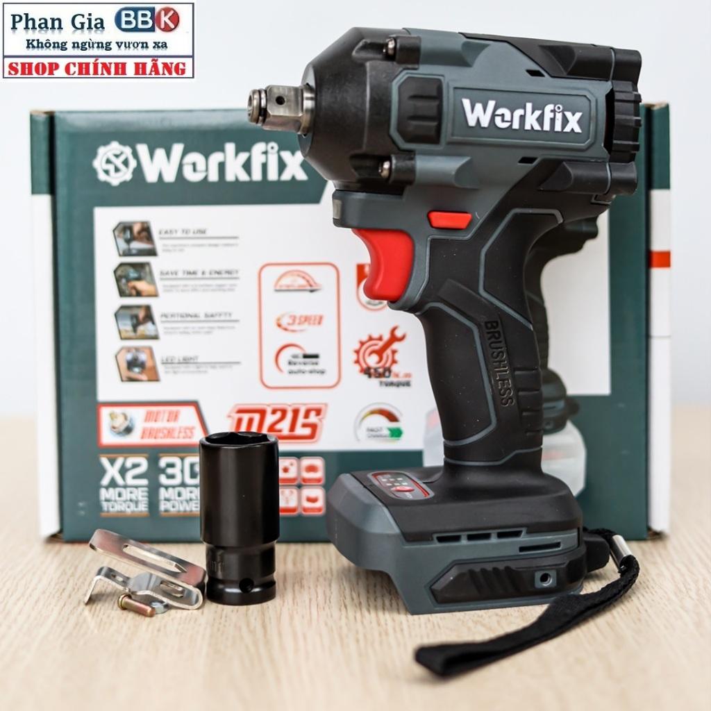 Máy siết bulong WORKFIX( WF-IW450N )đầu 2 trong 1 Lực siết 450Nm bảo hành chính hãƞg 12 tháng
