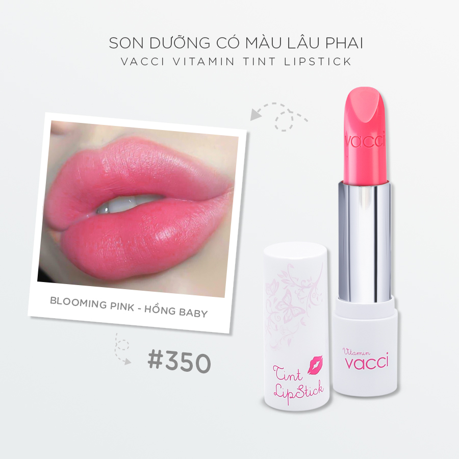 SON VITAMIN TINT VACCI DƯỠNG MÔI LÂU PHAI