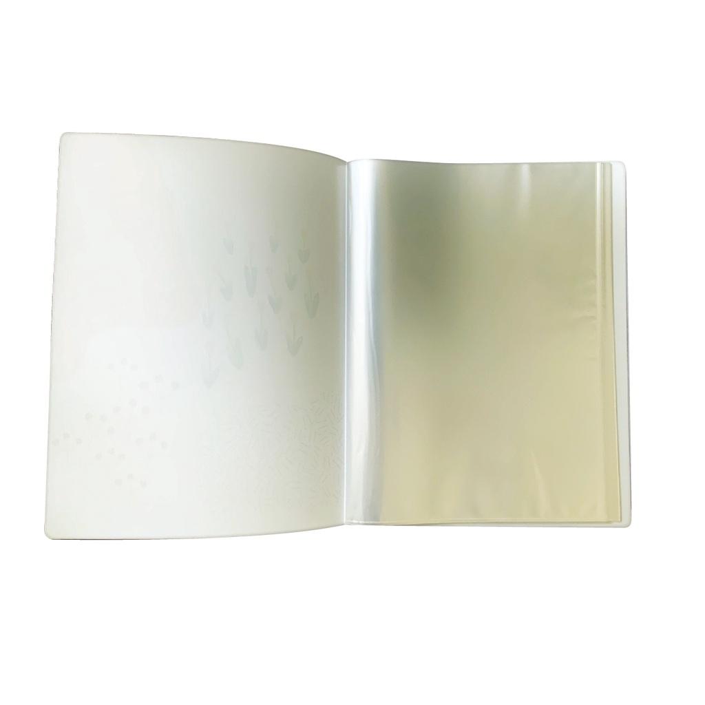 Bìa đựng tài liệu A4 KINARY, file lá có 20 túi lá, màu Pastel