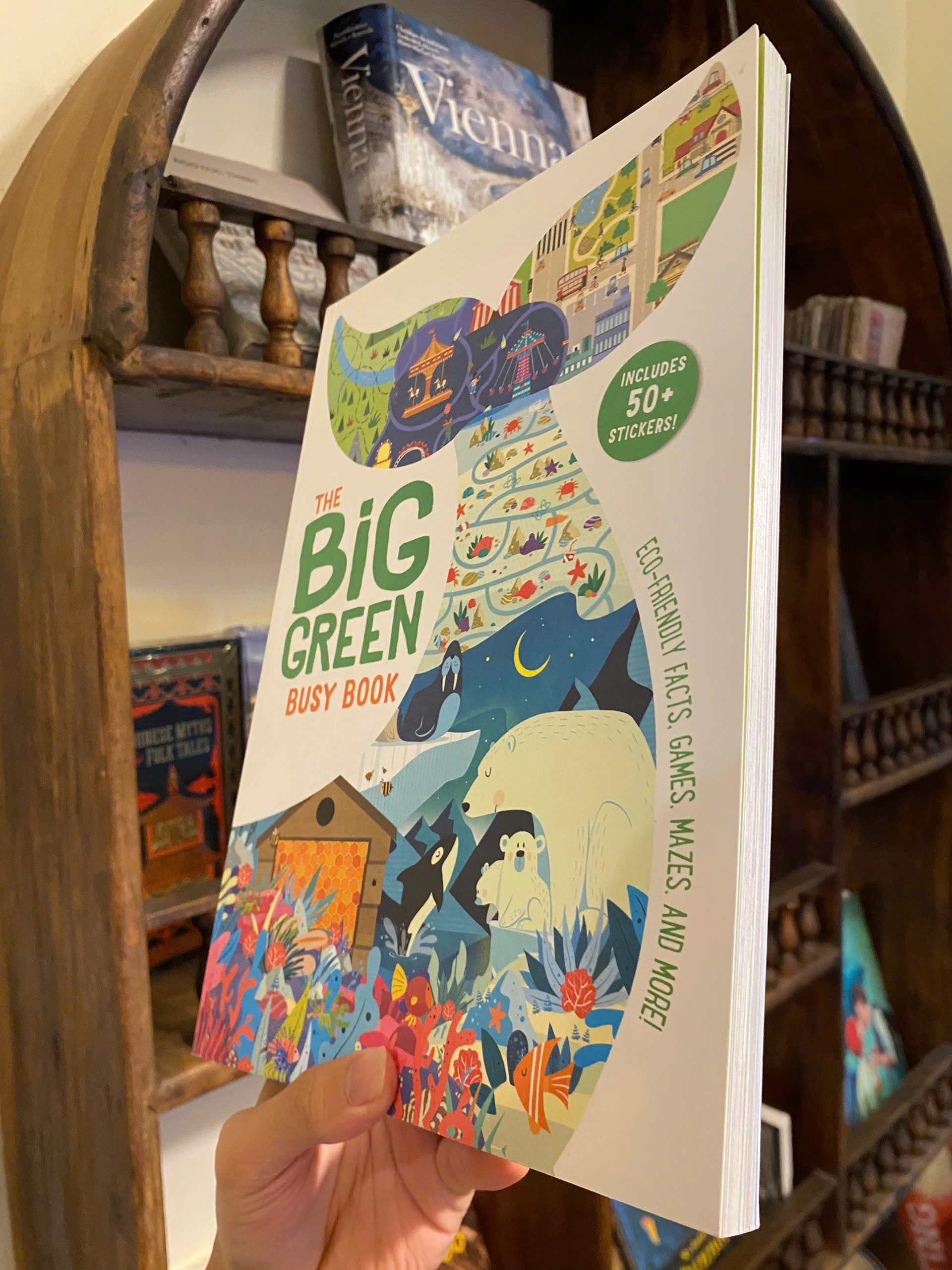Sách - Big Green Busy Book by Damara Strong | Learn Simple Ways - Children's Activity Sticker Book
