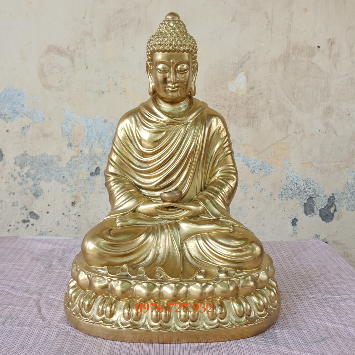 Tượng phật thích ca bổn sư cao 30cm, tượng phật thích ca bằng đồng