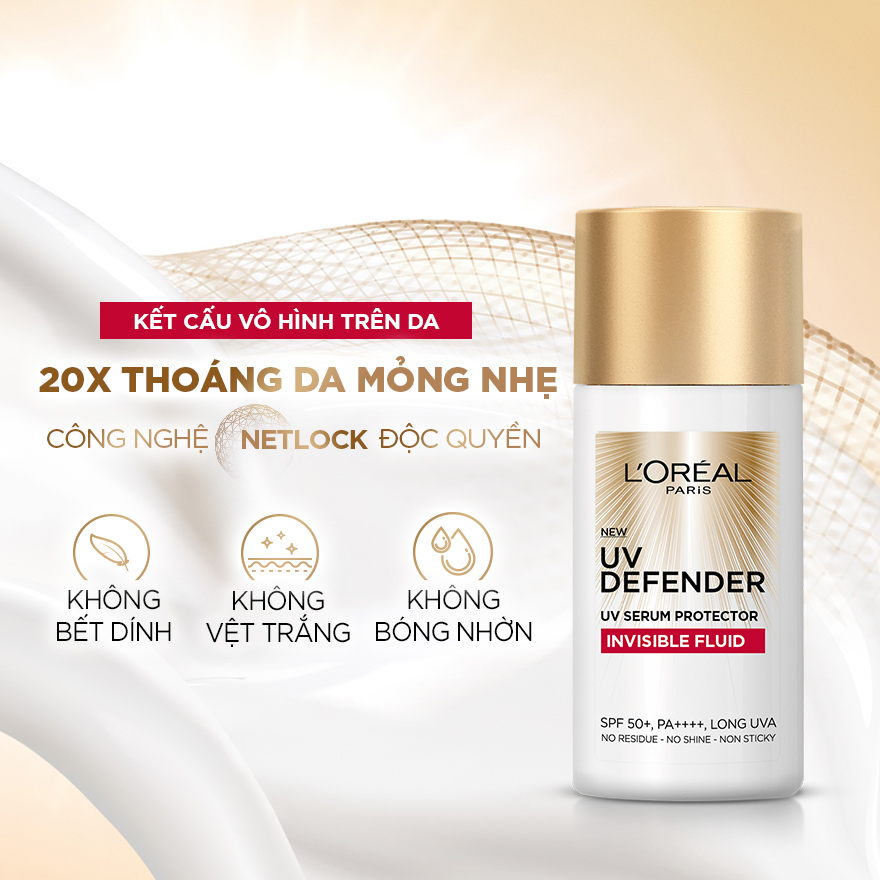 Dưỡng Chất Chống Nắng L'Oreal Paris Uv Defender Serum Protector Invisible Fluid 50ml