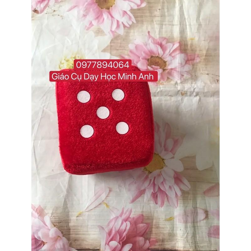 Xúc xắc bọc nhung size 10cm ️hàng đẹp chất lượng loại 1giáo cụ đồ dùng dạy học hấp dẫn