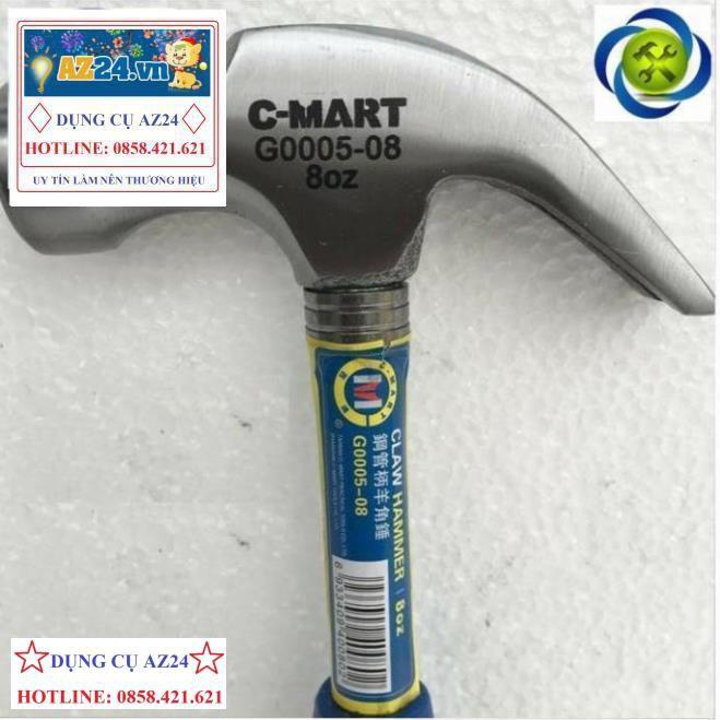 Búa nhổ đinh cán sắt C-Mart G0005-16 16oz RẺ HƠN HOÀN TIỀN