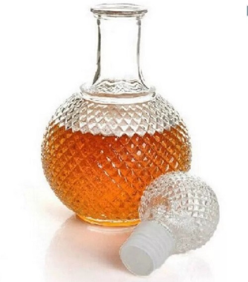 Bình Thuỷ Tinh Tròn kim Cương Sang Trọng 750ml | BCR.TC-750