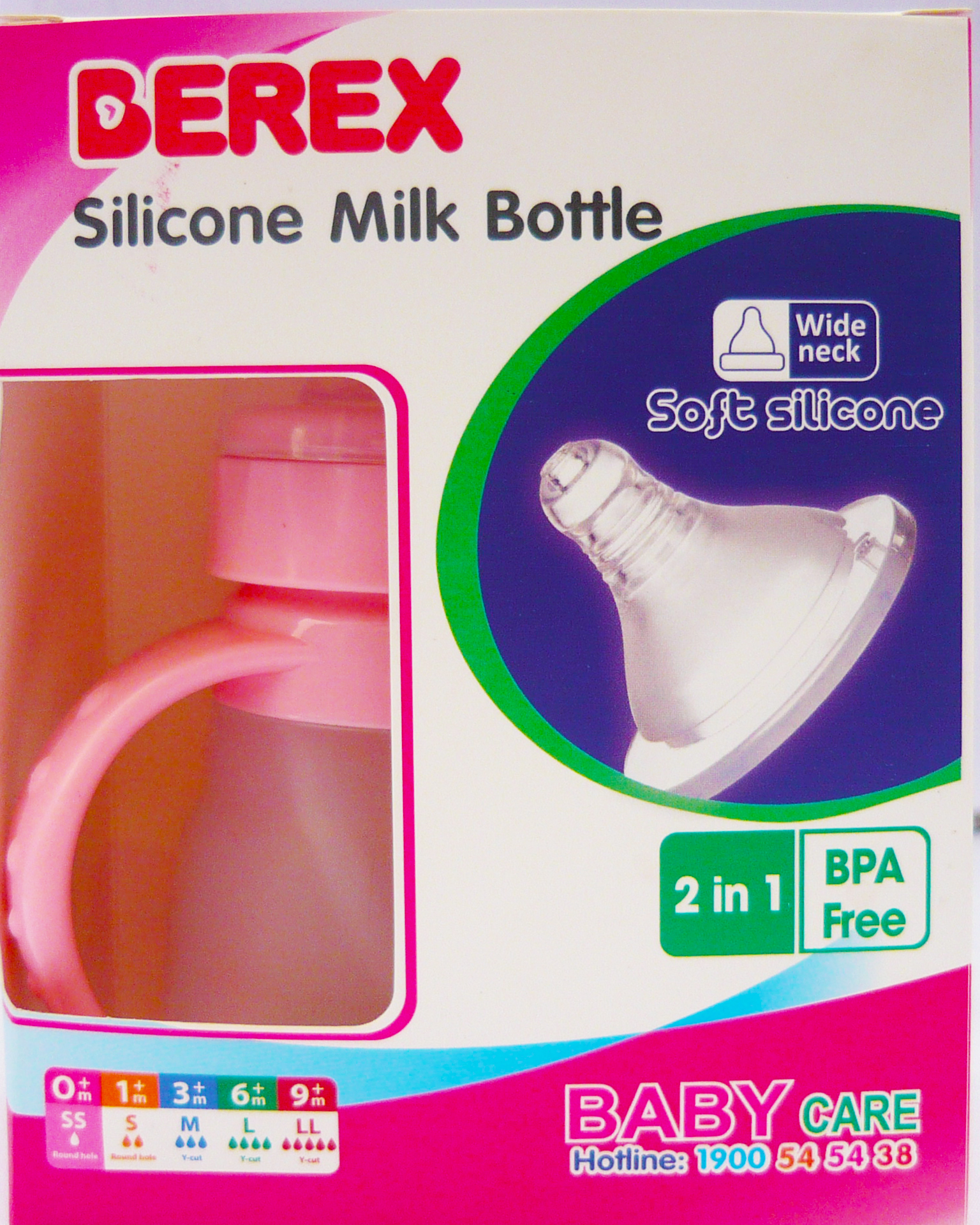 Bình sữa silicon mềm cho bé BEREX 150ml- màu ngẫu nhiên