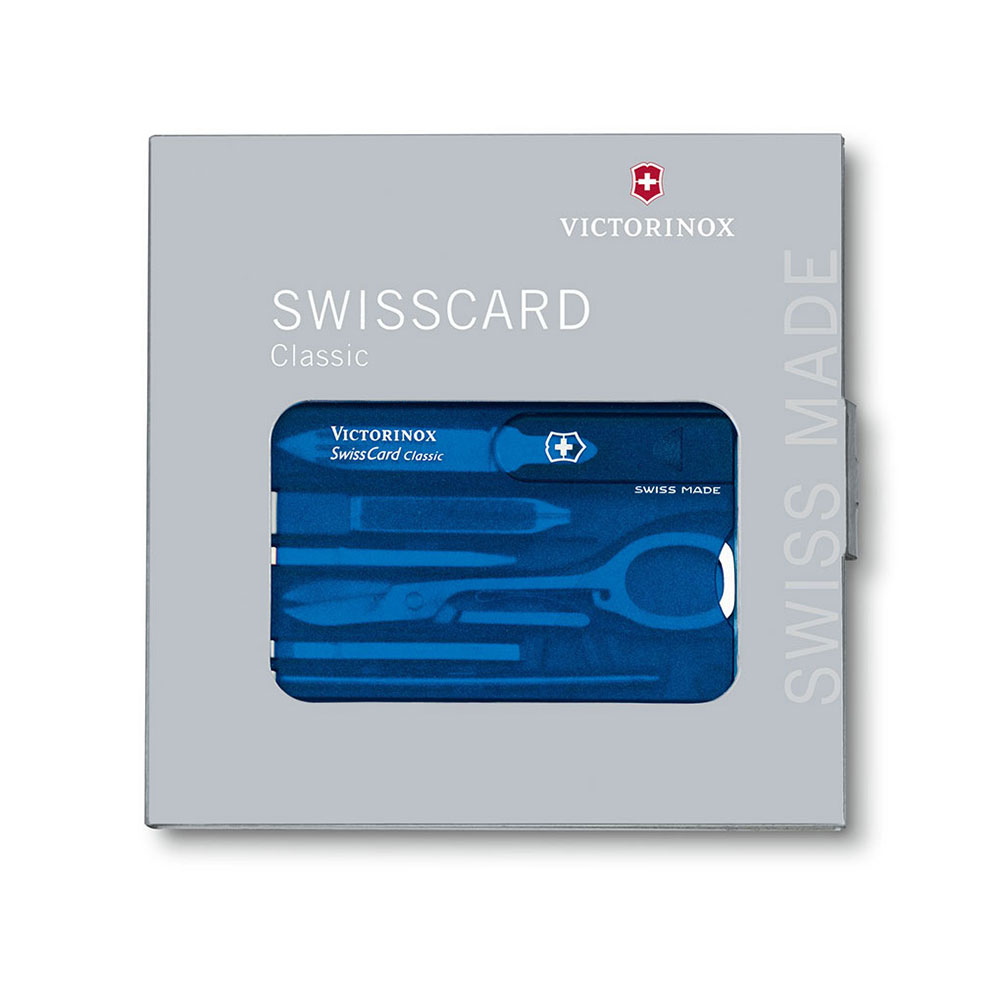 Victorinox- Bộ dao đa năng SwissCard màu xanh, trong hộp # 0.7122.T2