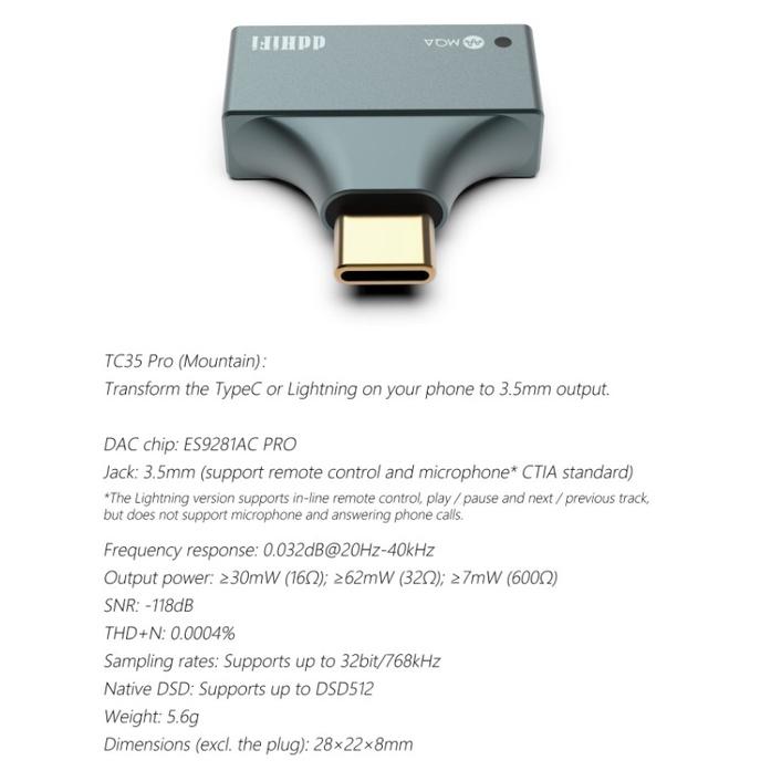DdHifi TC35 Pro Mountain - Hàng Chính Hãng
