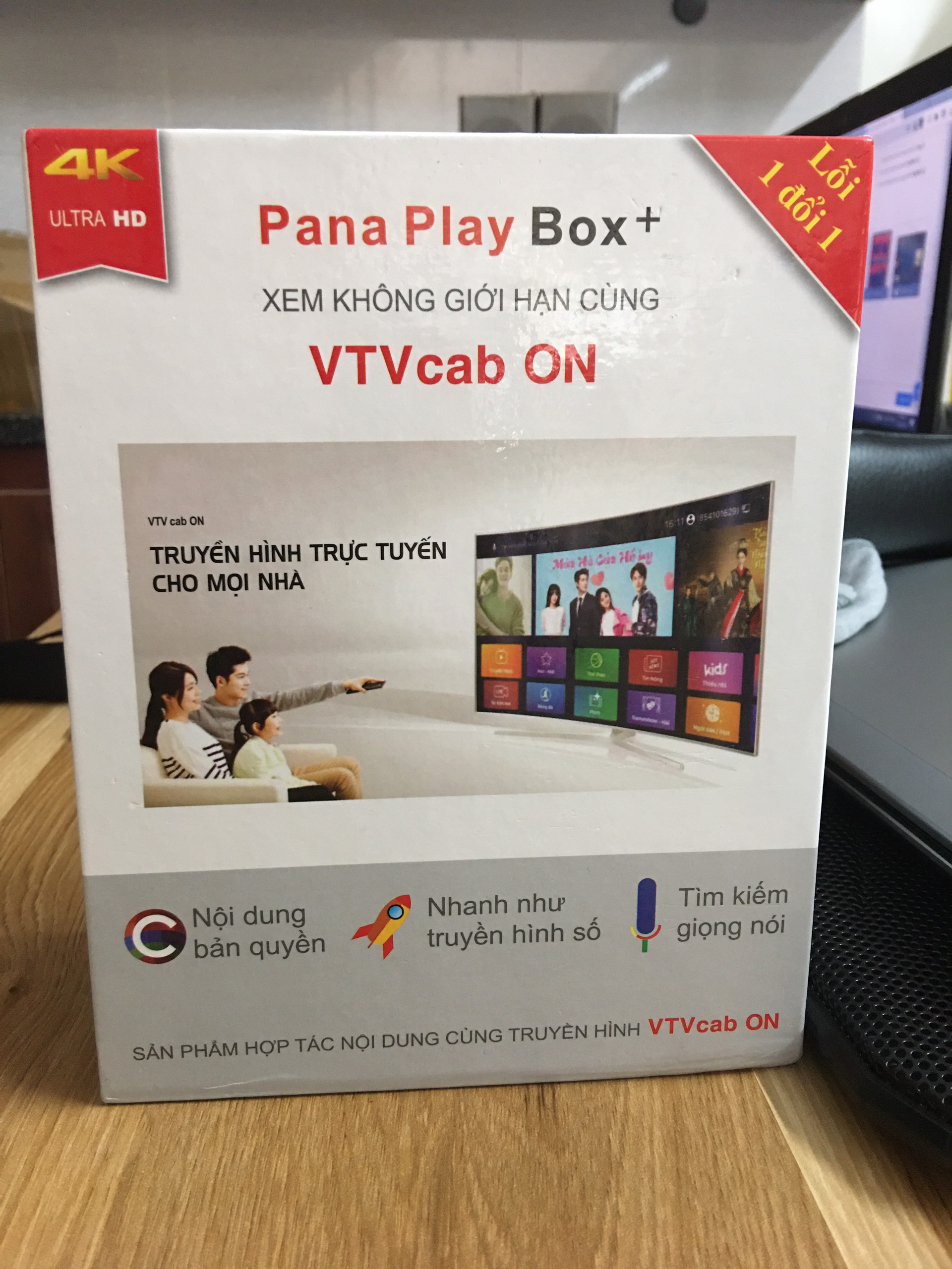Android tivi Box Pana Play Box+ hàng chính hãng