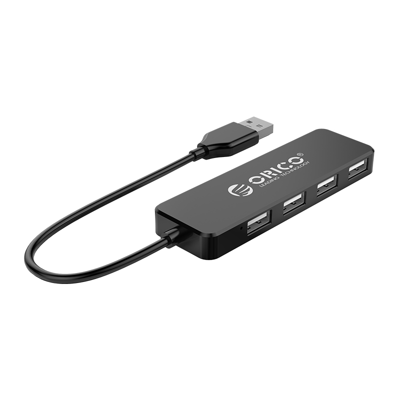 Bộ chia USB HUB ORICO FL01-BK 4 cổng USB 2.0- Hàng Chính Hãng