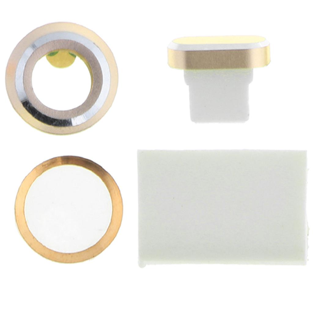 Phone Lens Button Sticker+Dust Cord Holder for iPhone7 pink