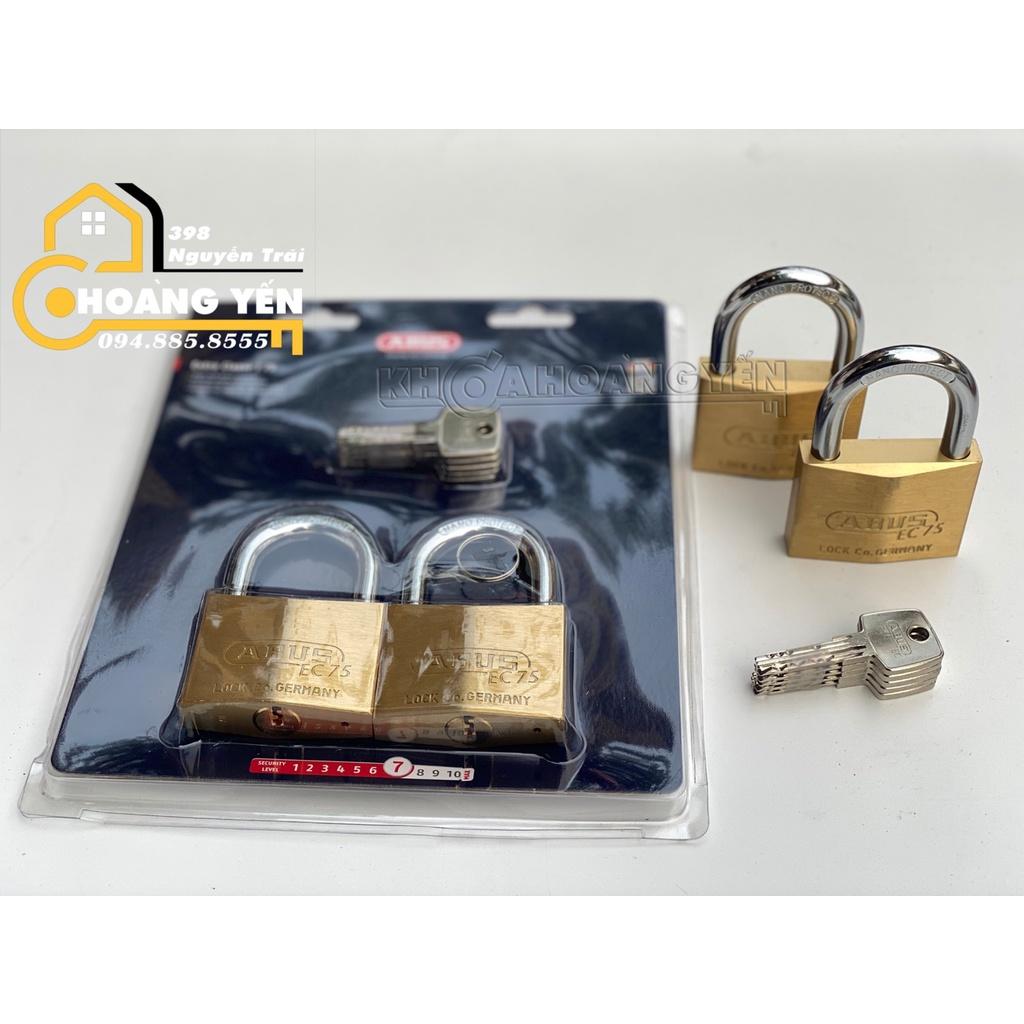 Khóa Abus 75/60mm, Bộ 2 ổ khóa mở cùng 1 chìa Masterkey Abus 75/60mm - cam kết Chính Hãng