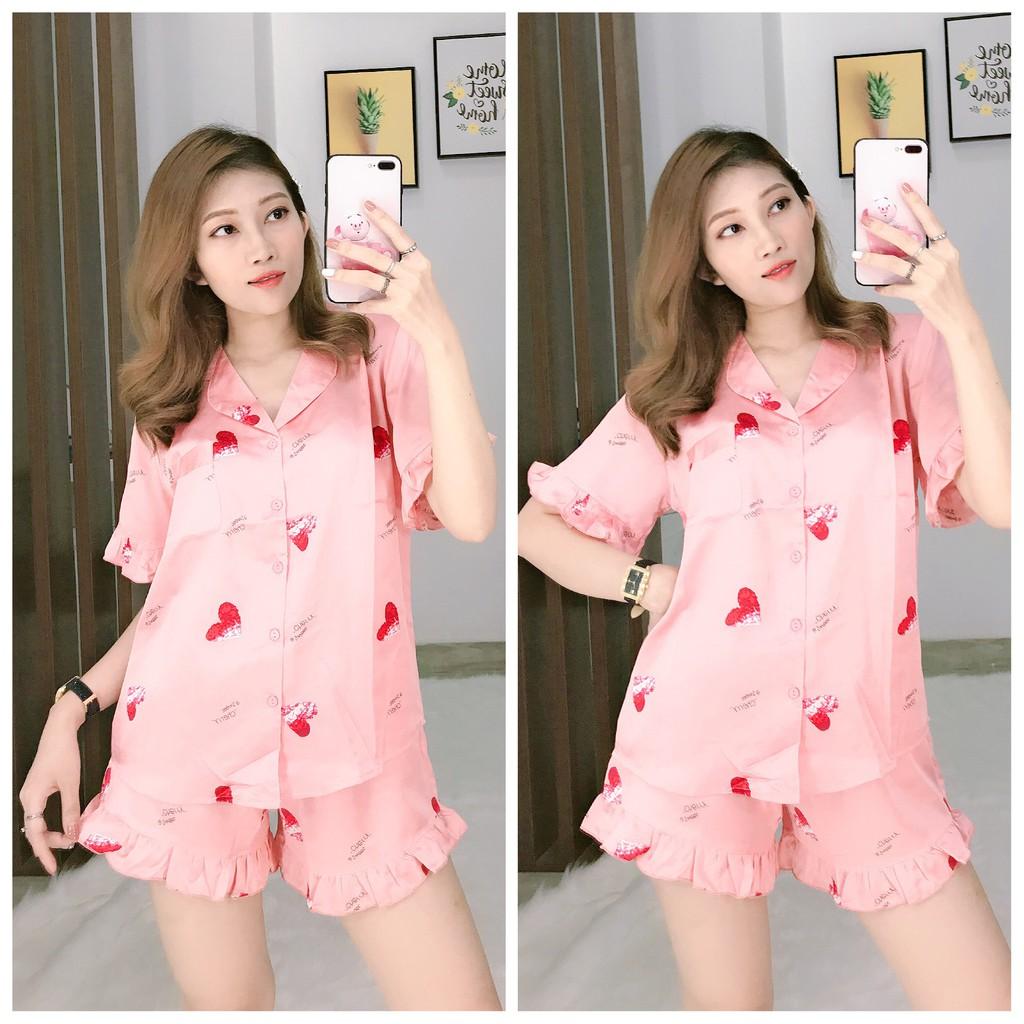 Đồ Bộ Pijama Đùi, Lụa Satin (40-58Kg) - Nguyên Ngô Store