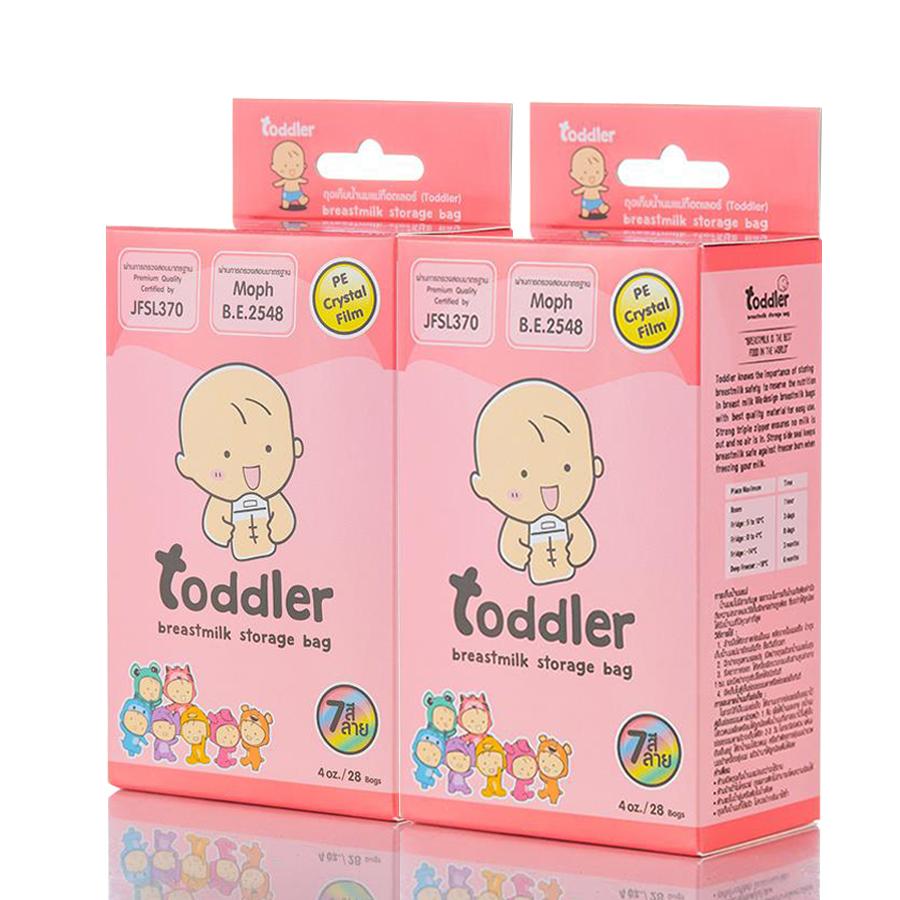 Combo 02 Hộp túi trữ sữa Toddler thailan-100ml 28 túi