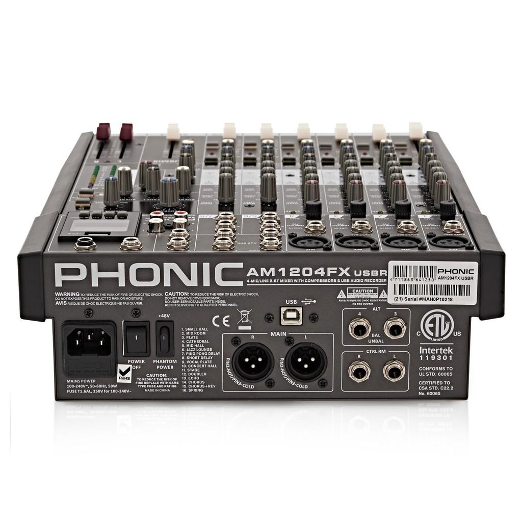 Mixer 8 Kênh PHONIC AM1204FX – Hàng Chính Hãng