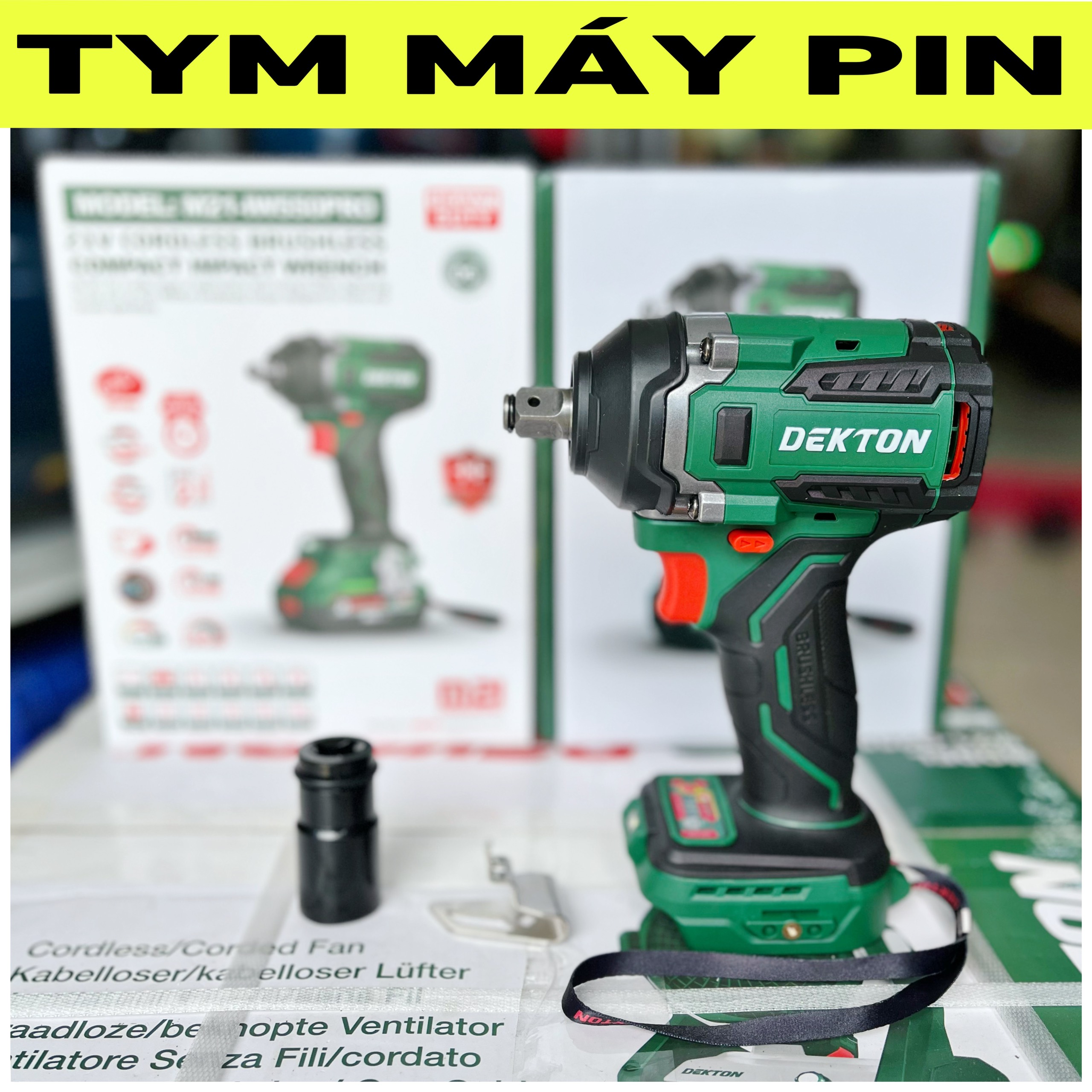 Thân Máy Siết Bulong Pin Dekton M21-IW550PRO chân pin phổ thông – TYM MÁY PIN