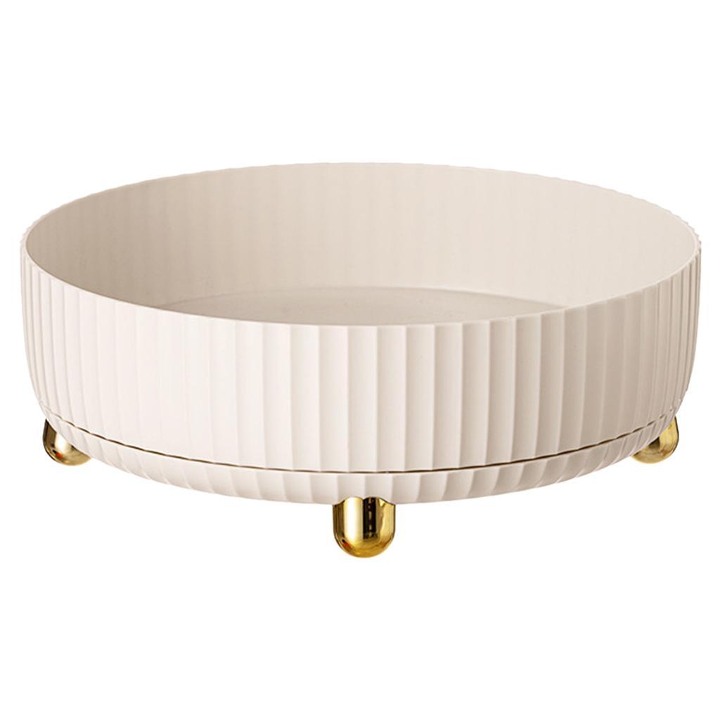 2x Round Rotating Storage Tray Spice Organizer Decorative Non Skid Pantry