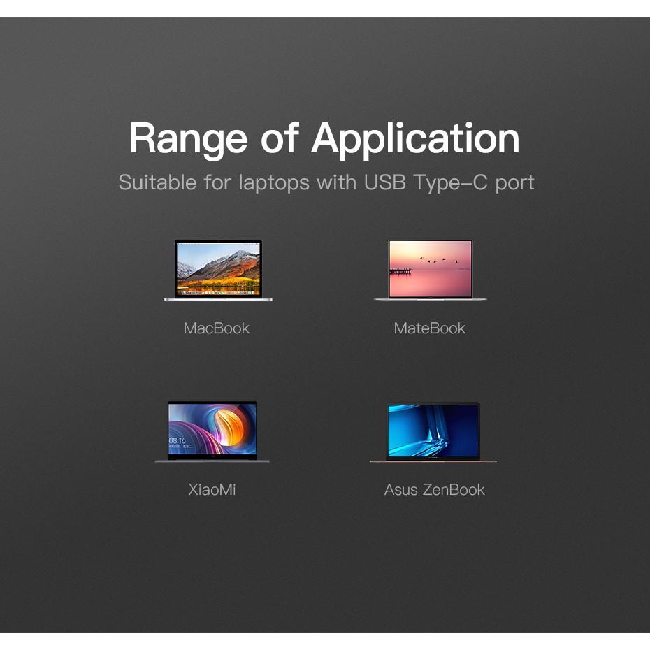 Bộ chuyển đổi Type-C ra HDMI + USB 3.0 + SD + TF + Type-C PD Vention CMEHA - Hàng chính hãng