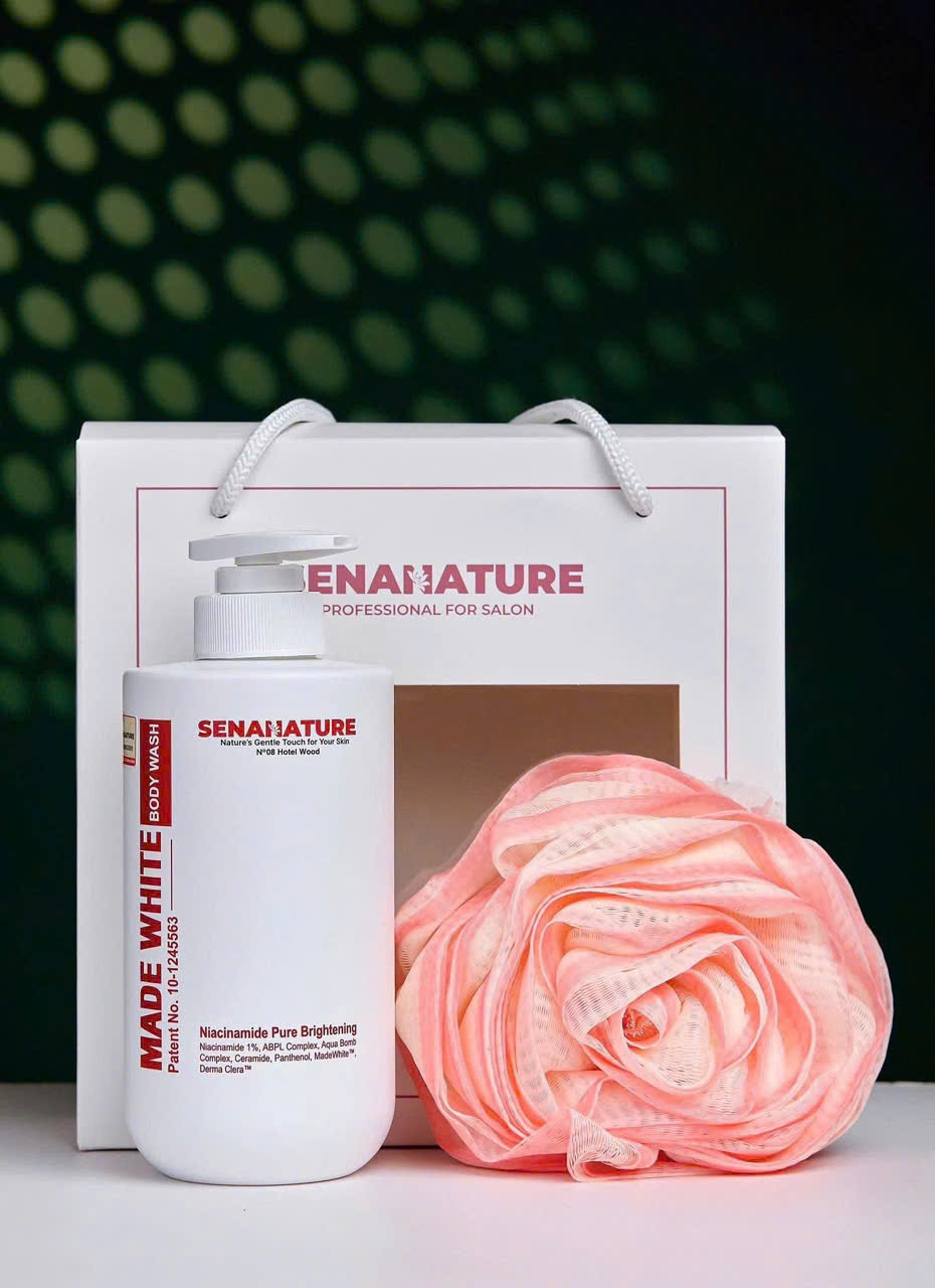 (Set quà tặng) Sữa tắm trắng da senanature made white body wash 500ml - hạn 2028 Hàn Quốc sữa tắm trắng da senanature