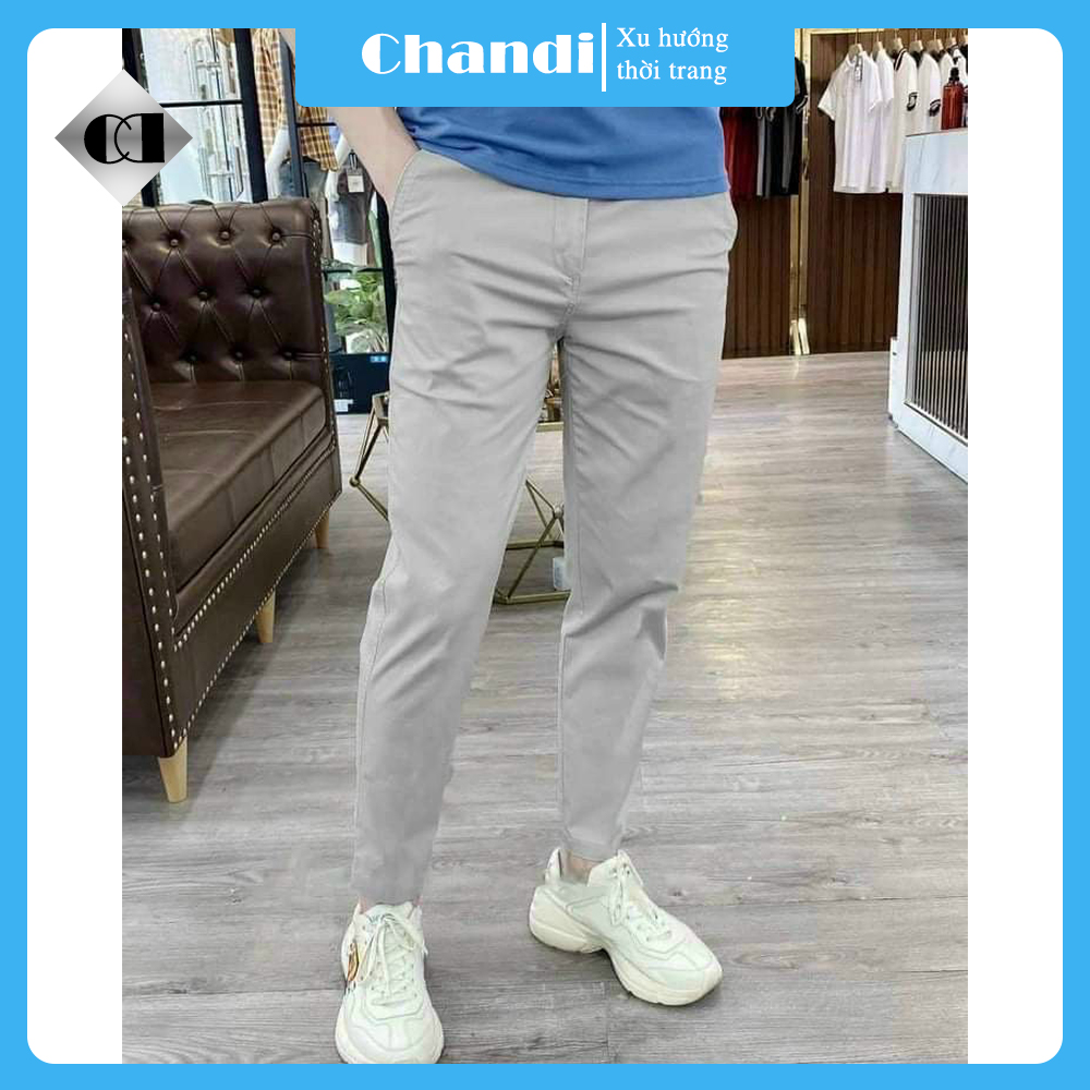 Quần Kaki Nam Ống Suông Cao Cấp Chất Liệu Co Dãn Dáng Âu Phong Cách Công Sở Thương Hiệu CHANDI JK1