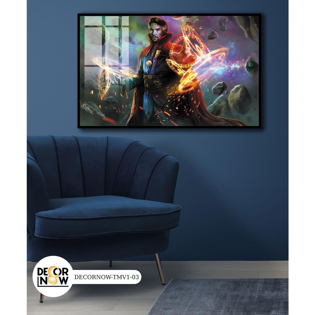 Tranh Treo Tường Tráng Gương MARVEL, Phòng Ngủ, Phòng Khách, DECORNOW, Size 30x40, Có Khung Composite DCN-18