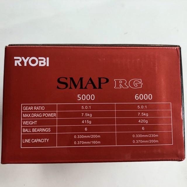 Máy câu cá RYOBI SMAP RG 8000 tải cá 10kg hàng nhật nhập khẩu máy cực khoẻ y hình