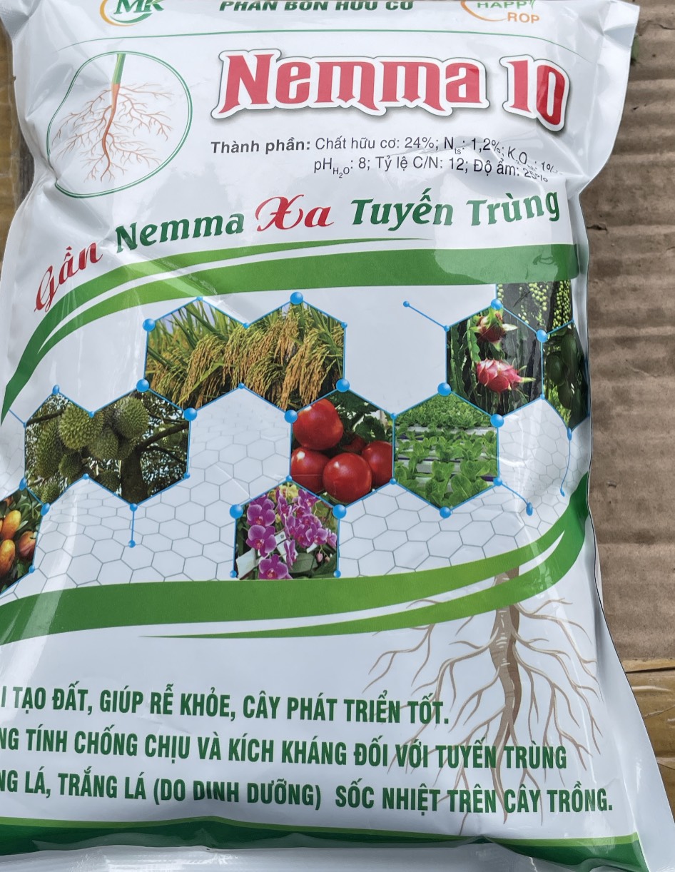 Phân bón hữu cơ trừ tuyến trùng Nemma 10 gói 1kg